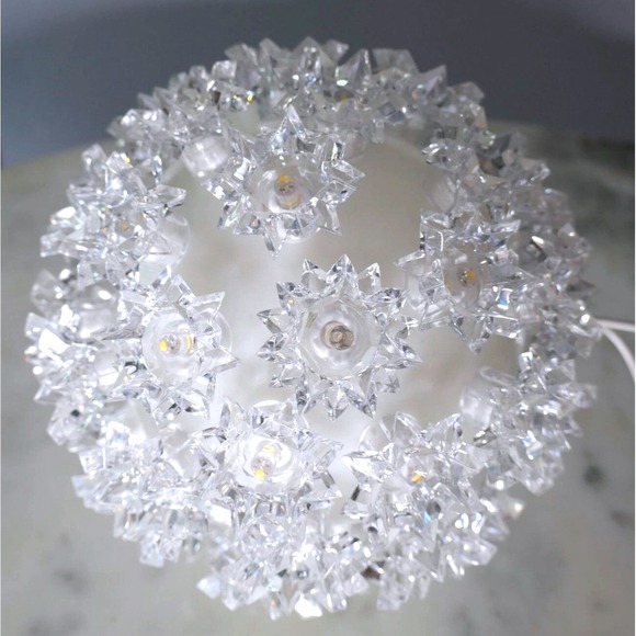 Retro Vintage Style Starburst  Hanging Sphere Light Clear Crystal Warm White LED - Picture 2 of 4